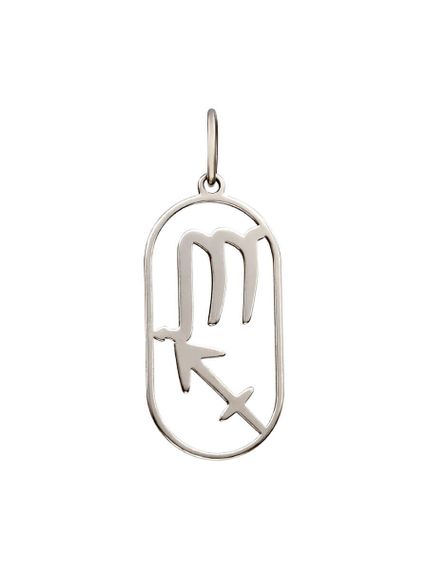 Подвеска Куспид Скорпион-Стрелец из серебра, вид сзади