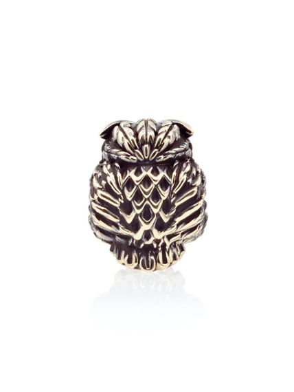 Шарм подвеска Совёнок из бронзы, вид сзади.