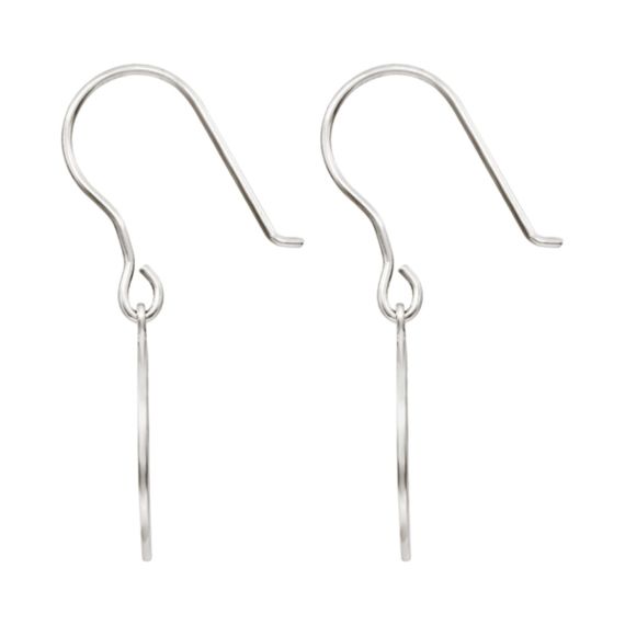 Цветок жизни - серьги из серебра, вид сбоку