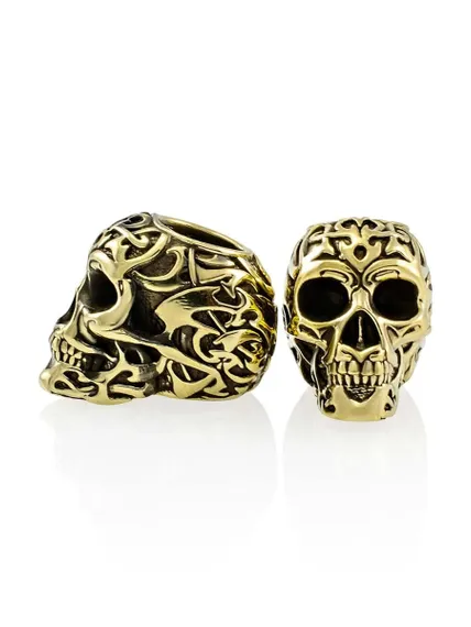 Шарм подвеска череп Polynesian Tribal skull