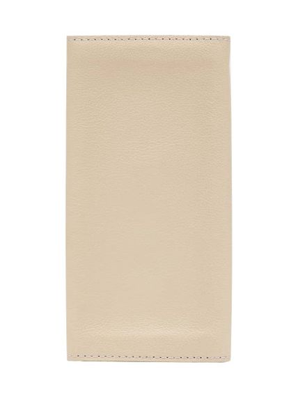 Фото функционального кошелька Цветок жизни из молочной кожи, вид сзади.