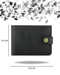 Портмоне классическое черная кожа 05062