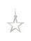 Звезда мини подвеска из серебра 925 пробы, вид спереди