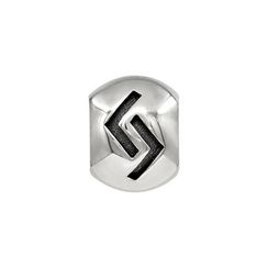 Шарм с руной Йера - подвеска из серебра 925 пробы скандинавский оберег