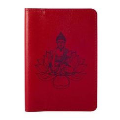 Обложка Будда на цветке лотоса красная