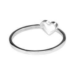 Кольцо с сердечком из серебра 925