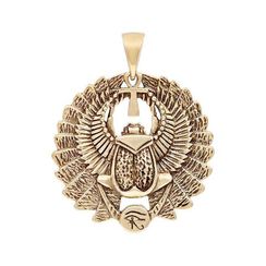 Подвеска Жук Скарабей малый - кулон из бронзы