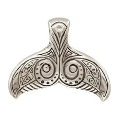 Хвост Кита - подвеска из мельхиора