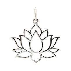 Лотос - подвеска из серебра
