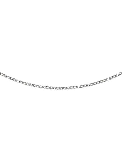 Фото цепочка на шею ромб двойной серебро 9261 на белом фоне