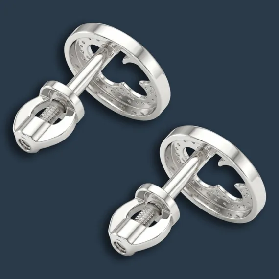 Серьги-пусеты Бабочка из серебра 925 пробы, фото 4