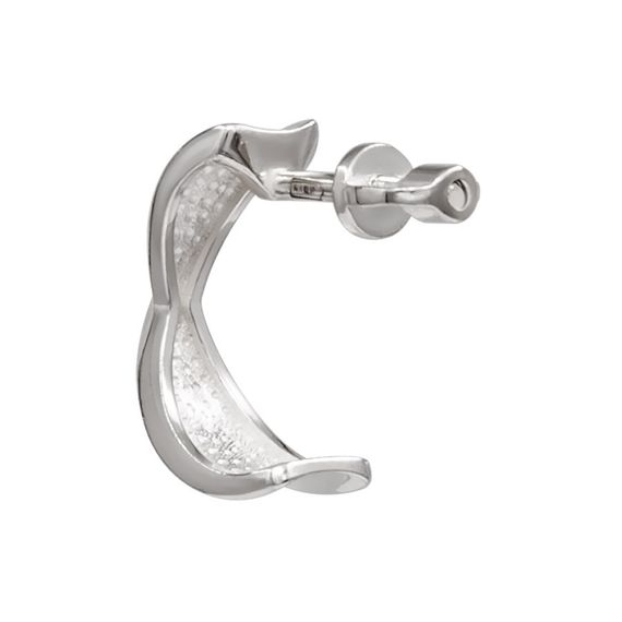 Серьги Полукольца Мебиус из серебра 925 пробы, вид 3