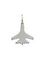 Истребитель подвеска из серебра 925 пробы, вид сзади