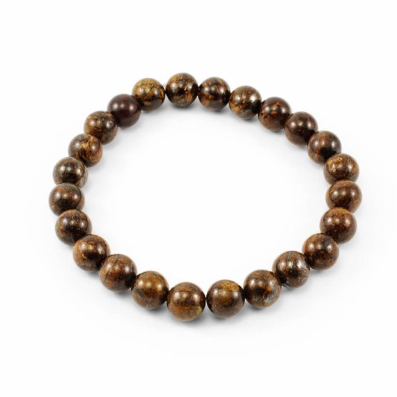 Браслет из натурального бронзита вид сверху