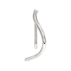 Серьги Волна из серебра 925 пробы