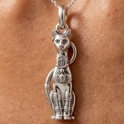 Подвеска Кошка Бастет из серебра