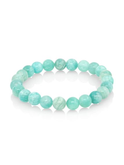 Браслет из камней амазонита бирюзового фотография, вид сверху