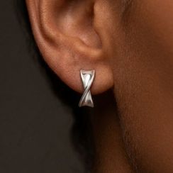 Серьги Полукольца Мебиус из серебра 925 пробы