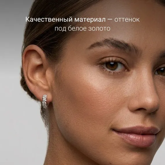Серьги-пусеты Пузырьки из серебра 925 пробы, фото 6