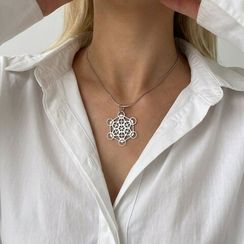 Куб Метатрона большой подвеска из серебра