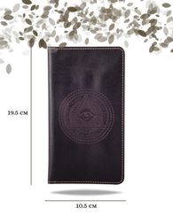 Кошелек всевидящее око темно-коричневая кожа