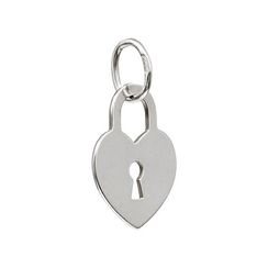 Замок в форме сердца - ювелирная подвеска из серебра 925 пробы