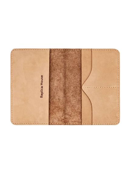 Фото обложка для паспорта Древо жизни из светло коричневого нубука внутренности.