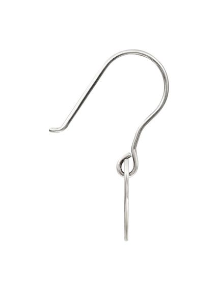 Серьги Сердце из серебра, вид сбоку