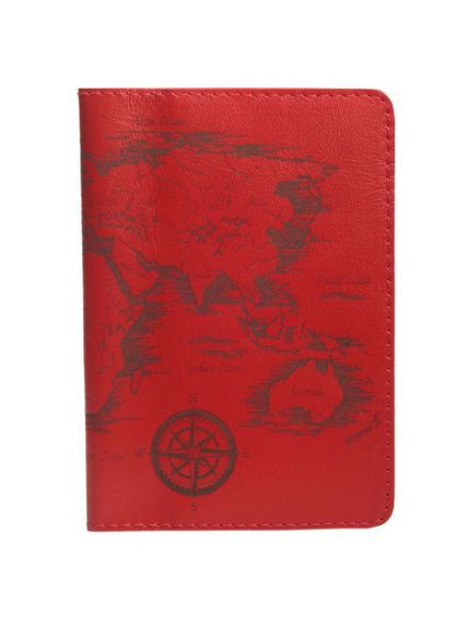 Фото обложка для паспорта Карта красного цвета, вид на фасад.