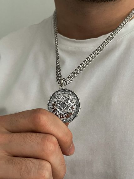 Подвеска «Звезда Руси» из серебра, живое фото 1