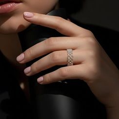 Кольцо Сетка из серебра 925 пробы