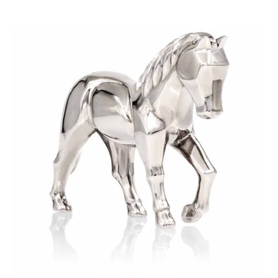 Статуэтка Лошадь - фигурка из бронзы с покрытием никелем, вид 1