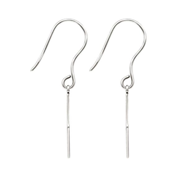 Ромб Иллюминатов - ювелирные серьги из серебра 925 пробы, вид сбоку