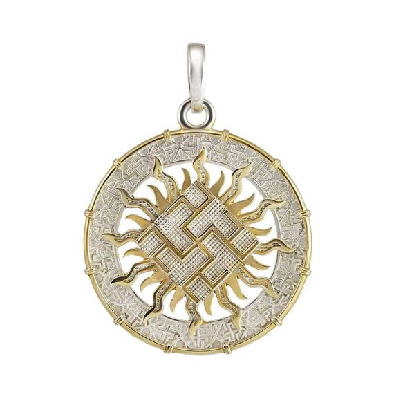 Купить подвеску Одолень трава оберег с позолотой в интернет-магазине с доставкой.