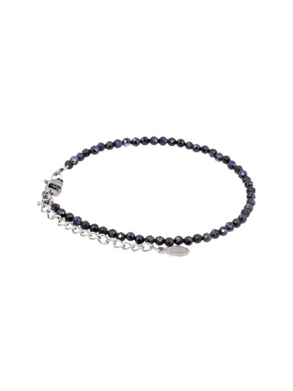 Фото браслет из сапфира 2105/3_сапфир на белом фоне сбоку