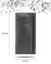 Кошелек классический серая кожа 05057