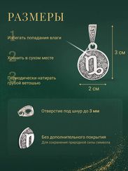 Козерог Знак зодиака - кулон серебро