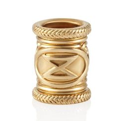 Шарм Руна Дагаз из серебра с позолотой