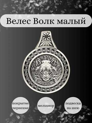 Оберег с символом Велеса и волком - подвеска из мельхиора