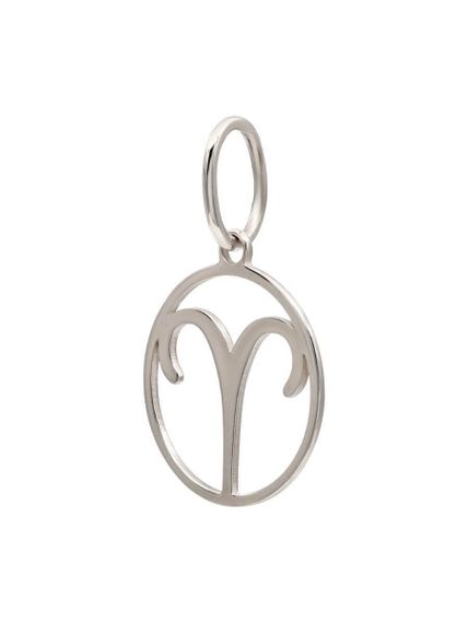 Подвеска Знак зодиака Овен из серебра, вид сбоку