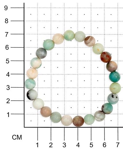 Браслет из бусин амазонита на размерной сетке