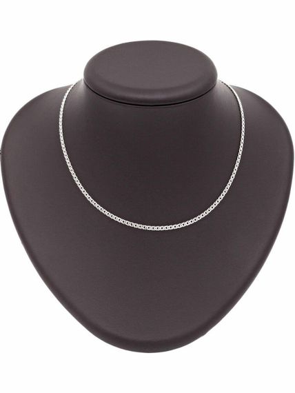 Фото цепочка на шею ромб двойной серебро 9261 на постаменте