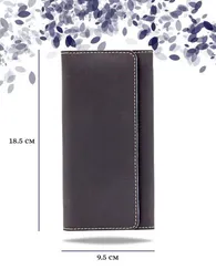 Кошелек классический синяя кожа 05052