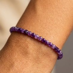Браслет на руку из аметиста 4 мм кубической формы