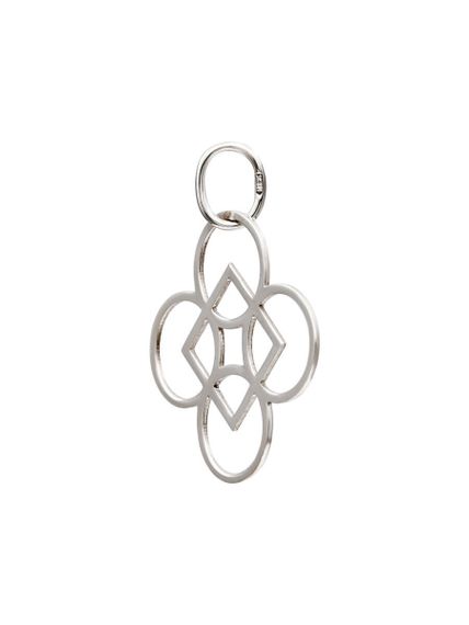 Подвеска Таттва Земли Притхиви из серебра, вид сбоку