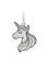 Единорог подвеска из серебра 925 пробы, вид спереди