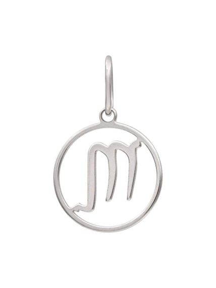 Подвеска Знак зодиака Скорпион из серебра, вид сзади