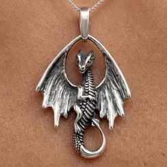 Дракон - подвеска кулон из серебра 925