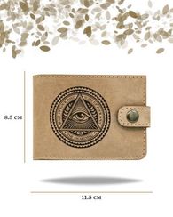 Портмоне Всевидящее око светло-коричневая кожа 05065