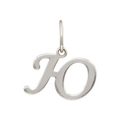 Подвеска в виде буквы Ю - кулон из серебра 925 пробы